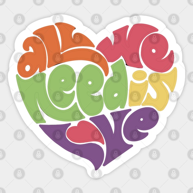 All We Need Is Love Sticker by TeteBrage